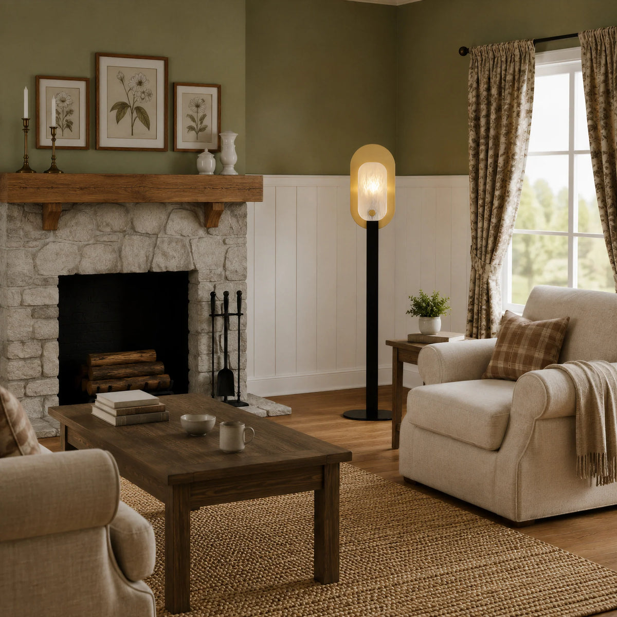 GOODNEST LEDGE | Alabaster Panel Floor Lamp