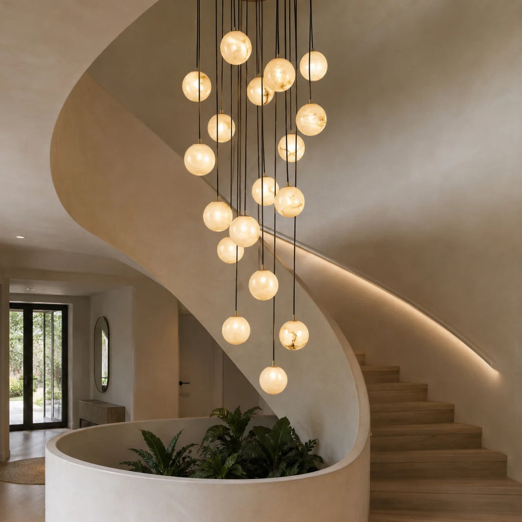 GOODNEST RIVULET | Alabaster Cascade Chandelier