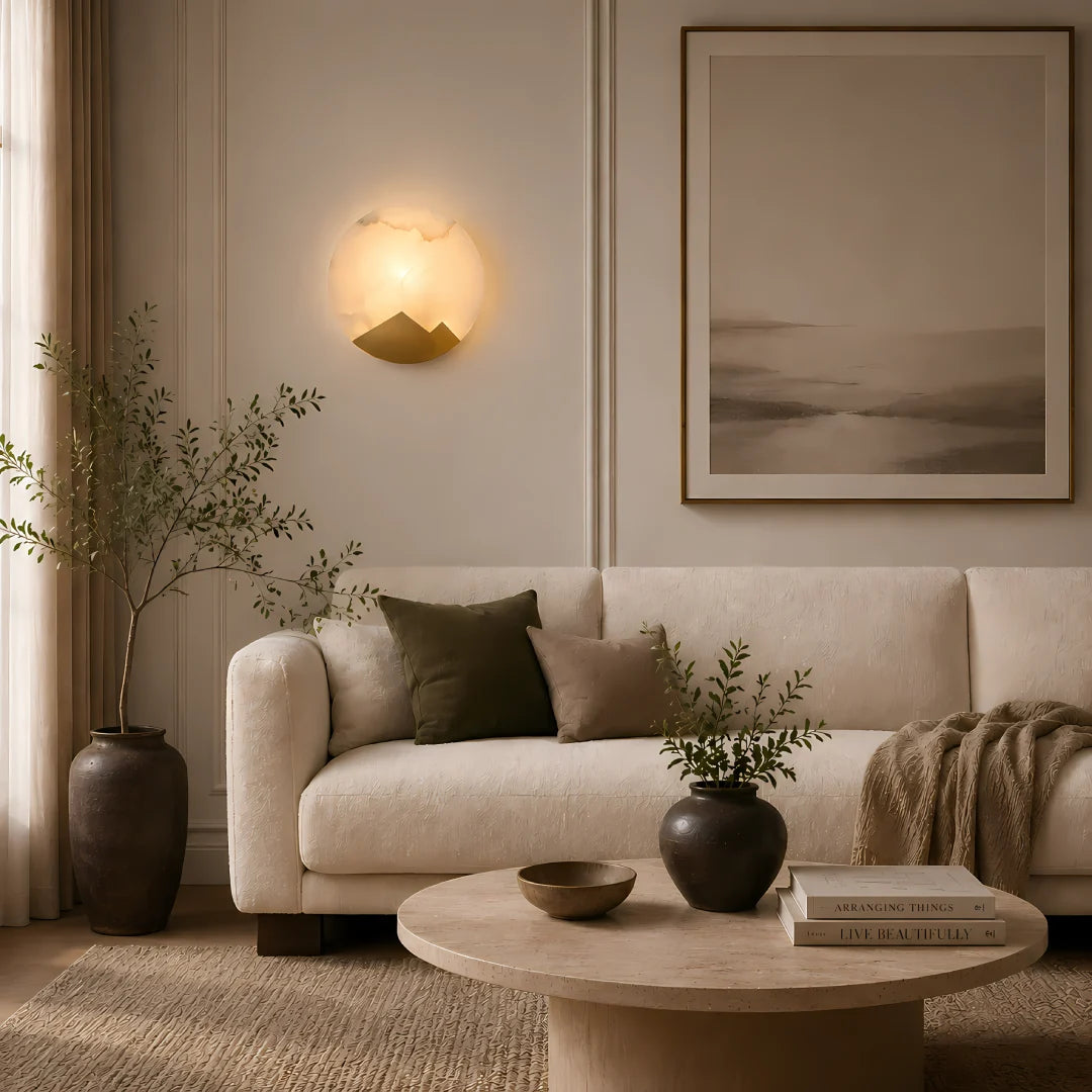 GOODNEST LINEN | Alabaster Wall Light