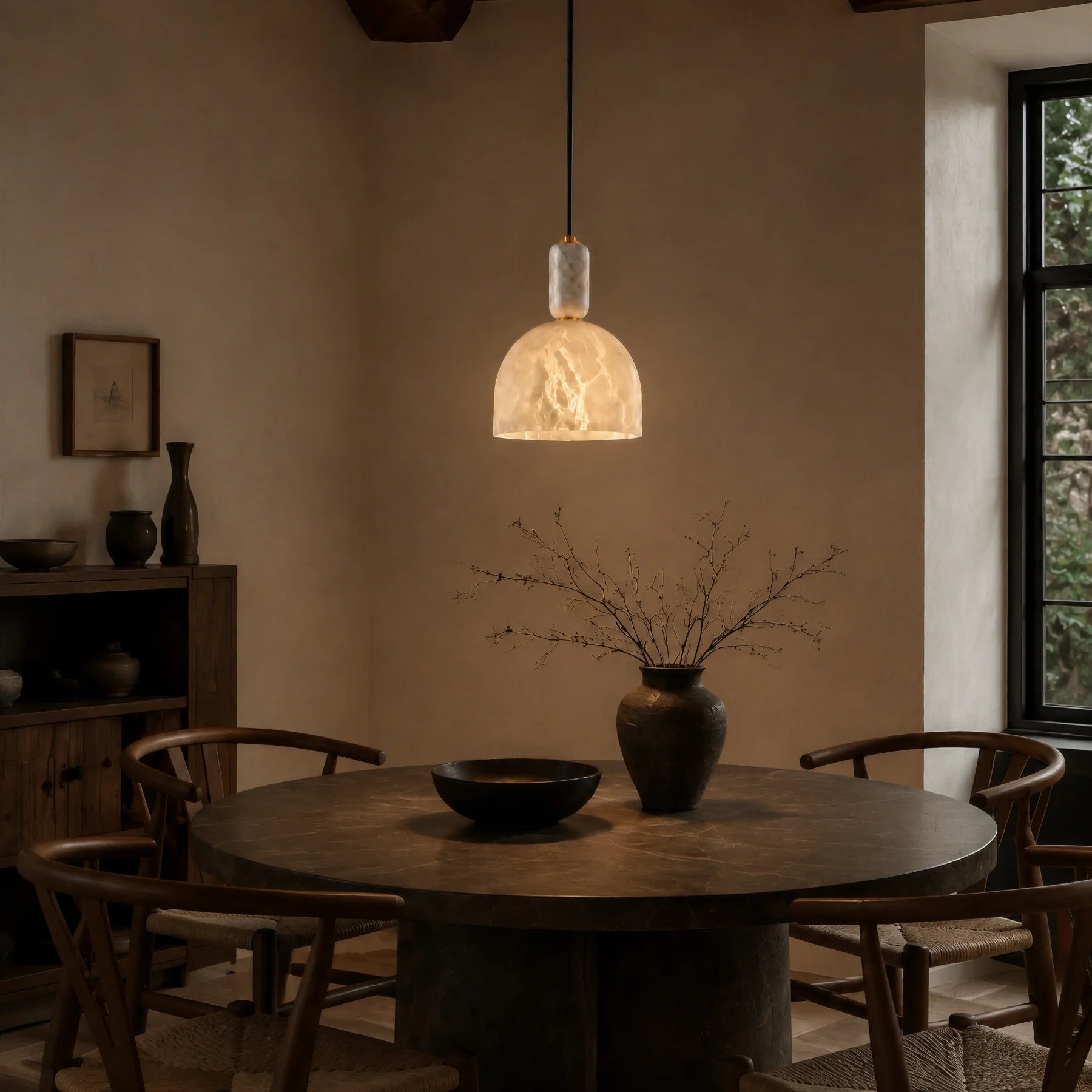 GOODNEST VESSEL | Alabaster Dome Pendant