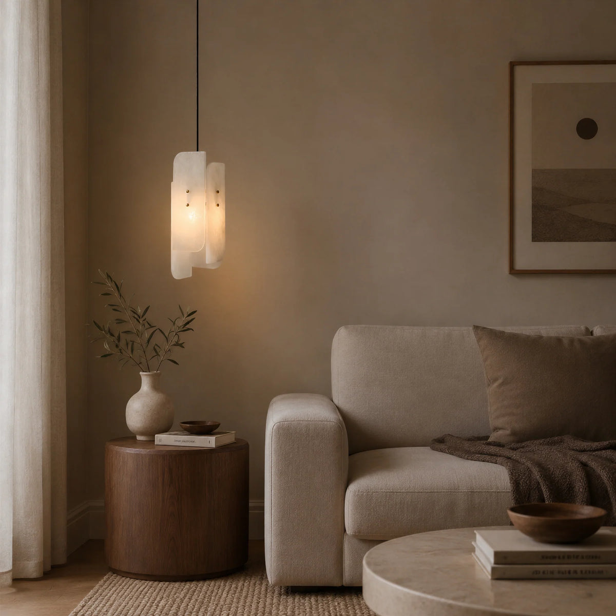 GOODNEST TERRACE | Alabaster Layered Pendant