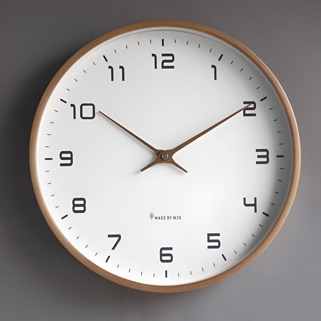 Dial Wood Frame Wall Clock