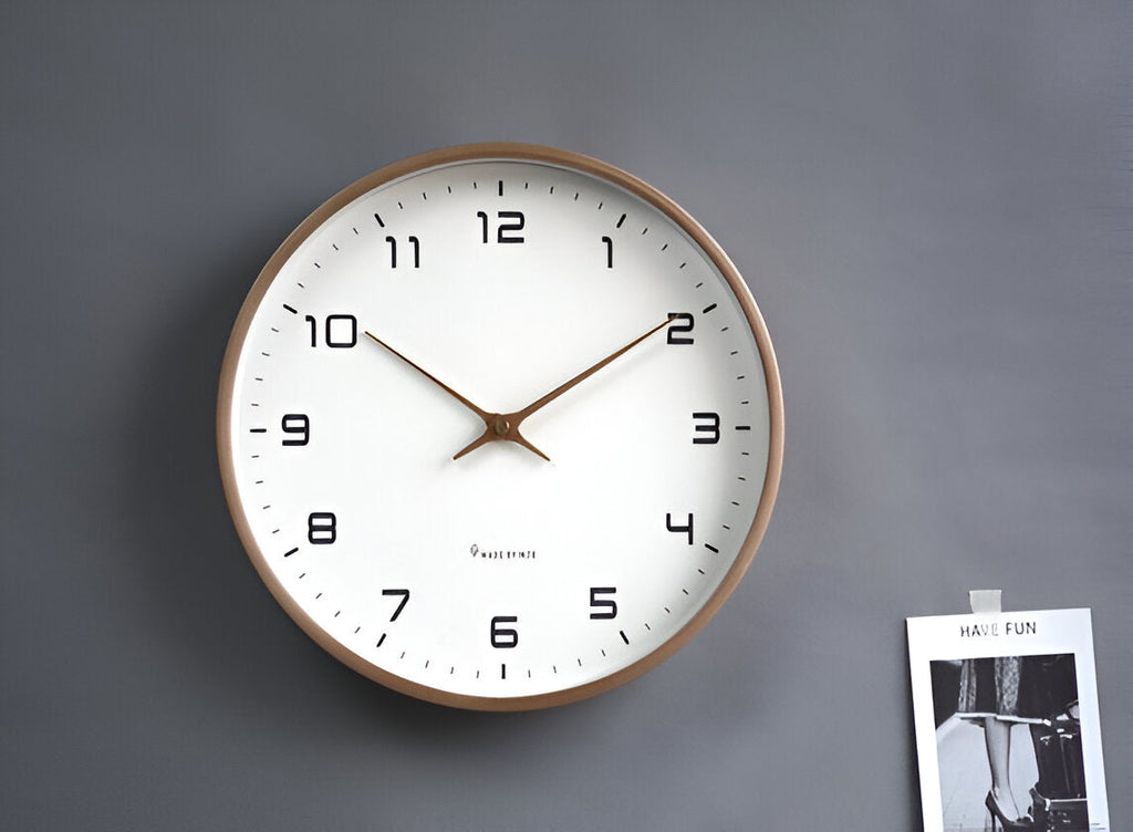 Dial Wood Frame Wall Clock