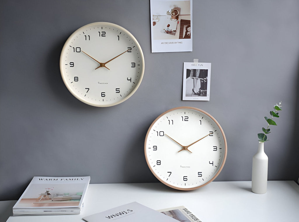 Dial Wood Frame Wall Clock