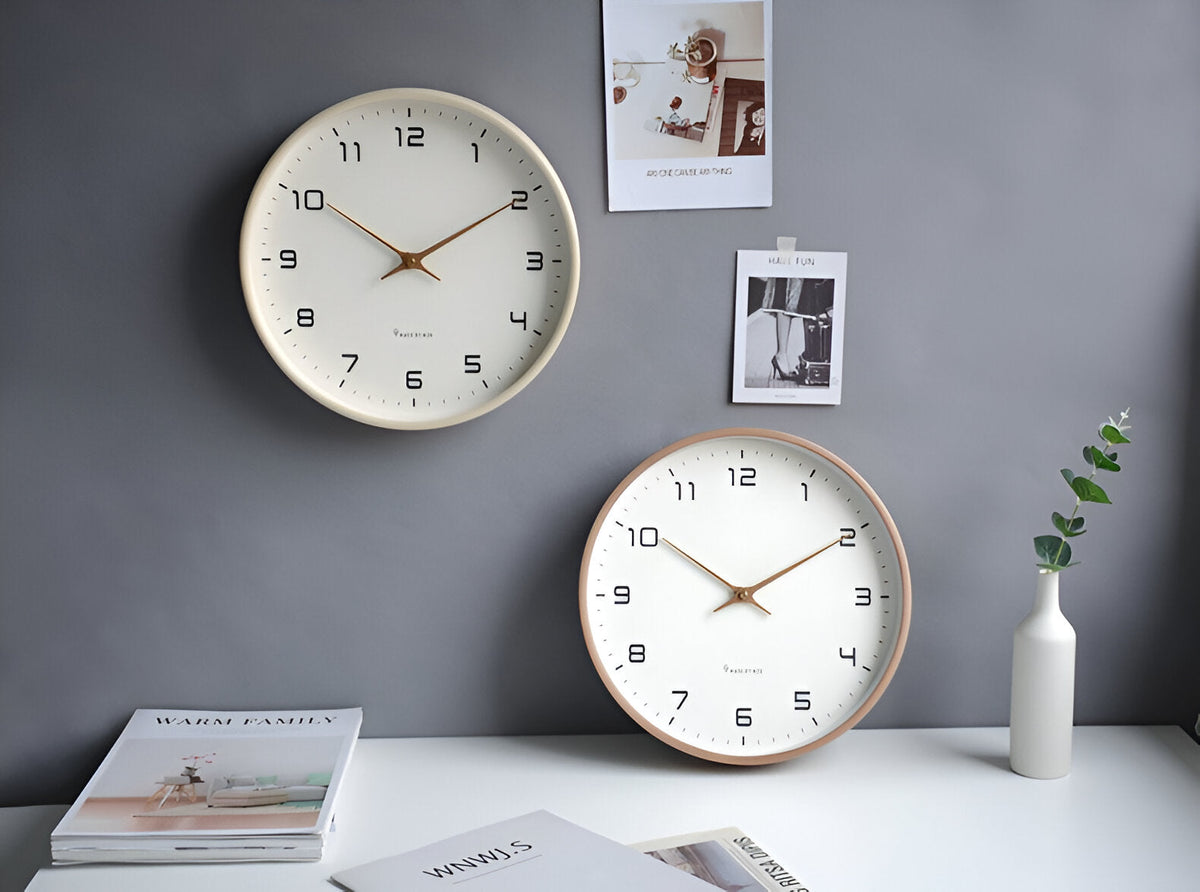 Dial Wood Frame Wall Clock