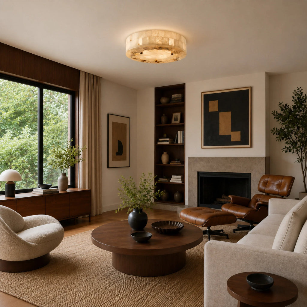 GOODNEST GESSO | Alabaster Ceiling Light