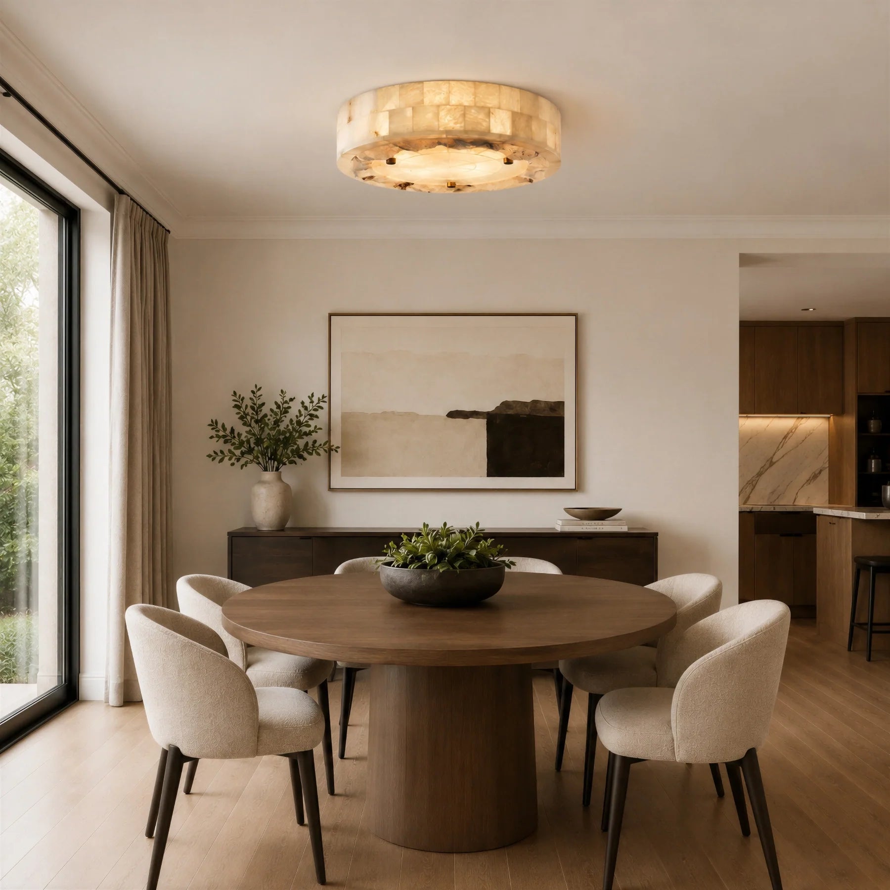 GOODNEST GESSO | Alabaster Ceiling Light