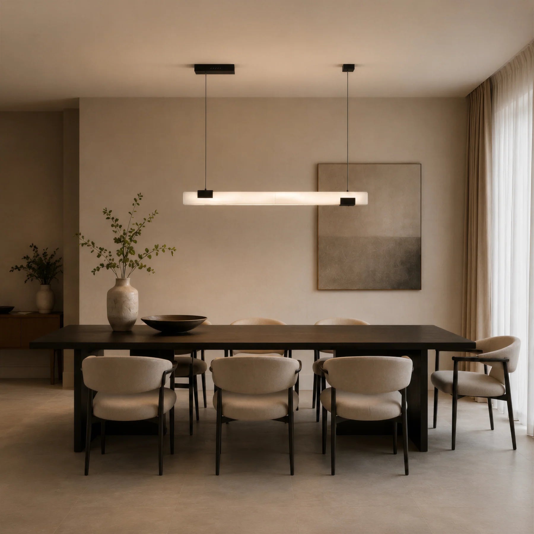 GOODNEST SPAN | Alabaster Linear Pendant