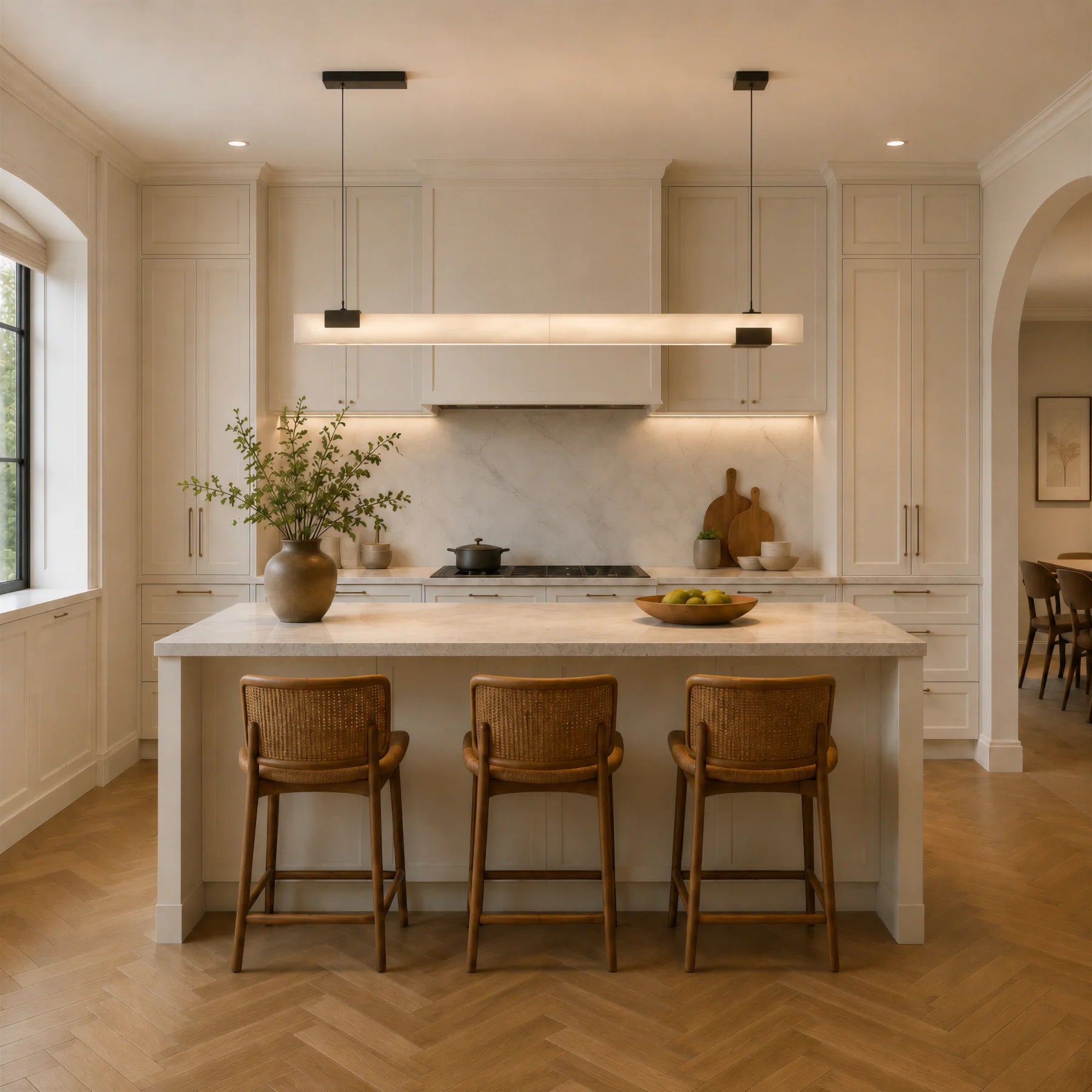 GOODNEST SPAN | Alabaster Linear Pendant