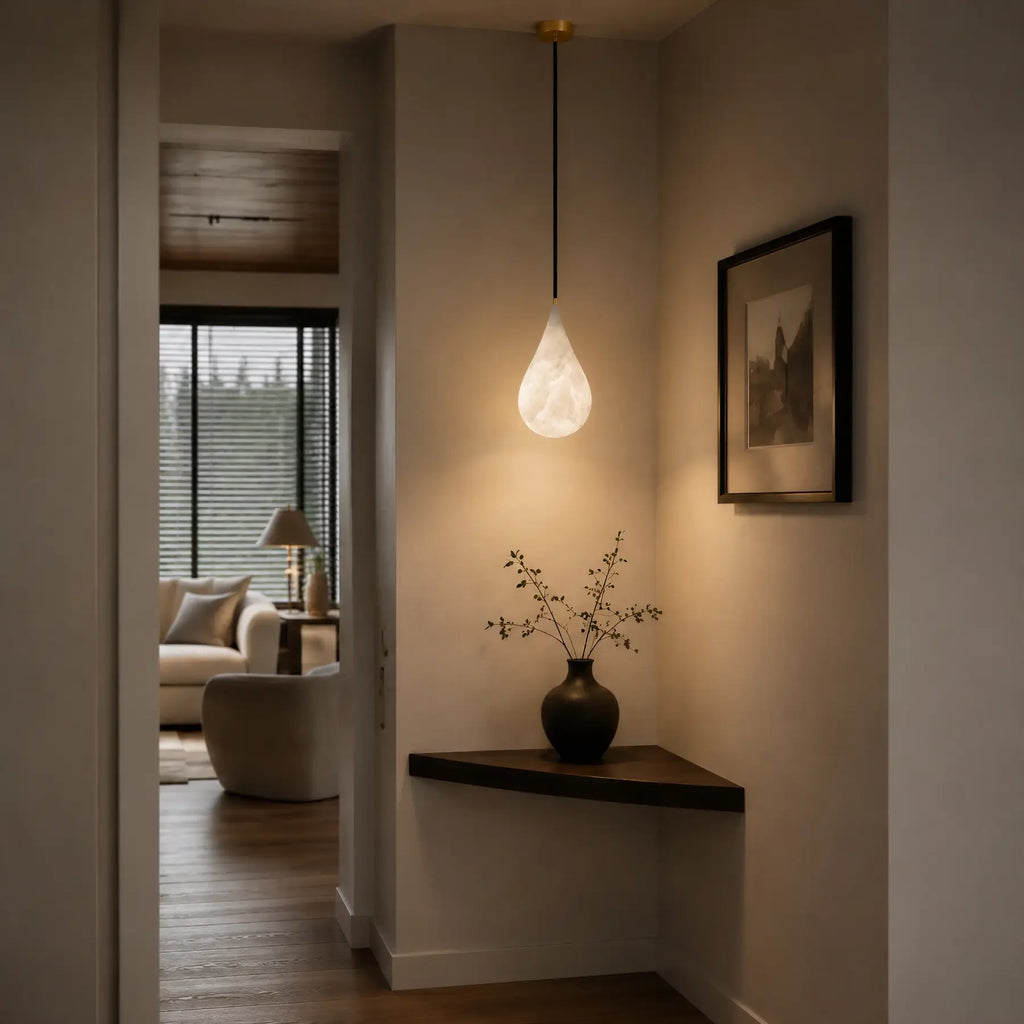 GOODNEST LUMINA | Alabaster Teardrop Pendant