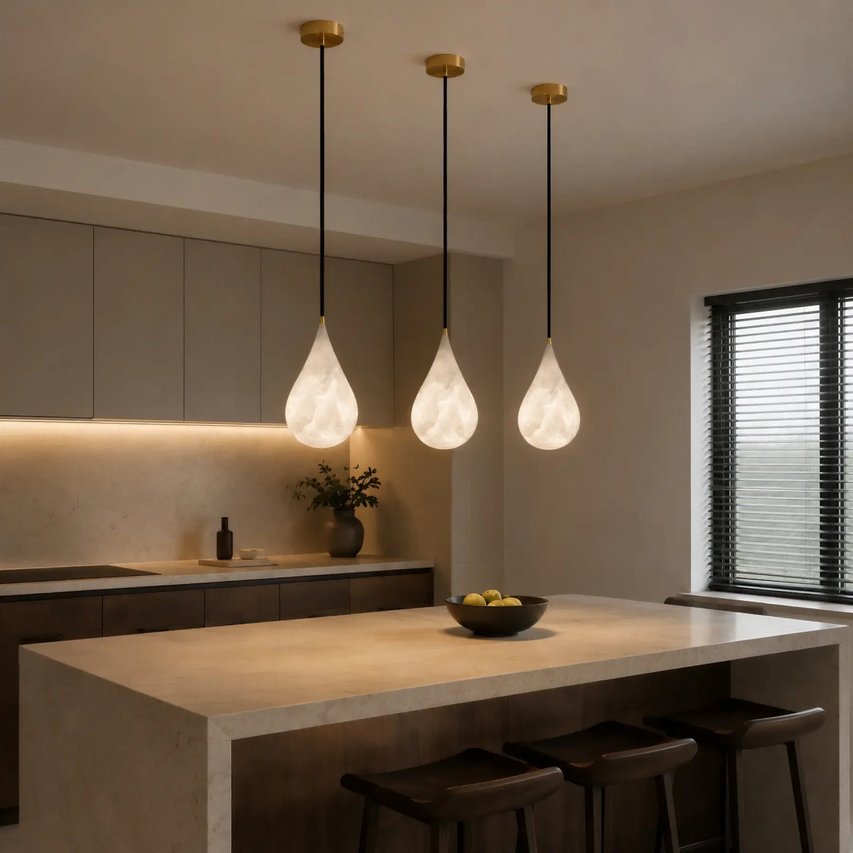 GOODNEST LUMINA | Alabaster Teardrop Pendant
