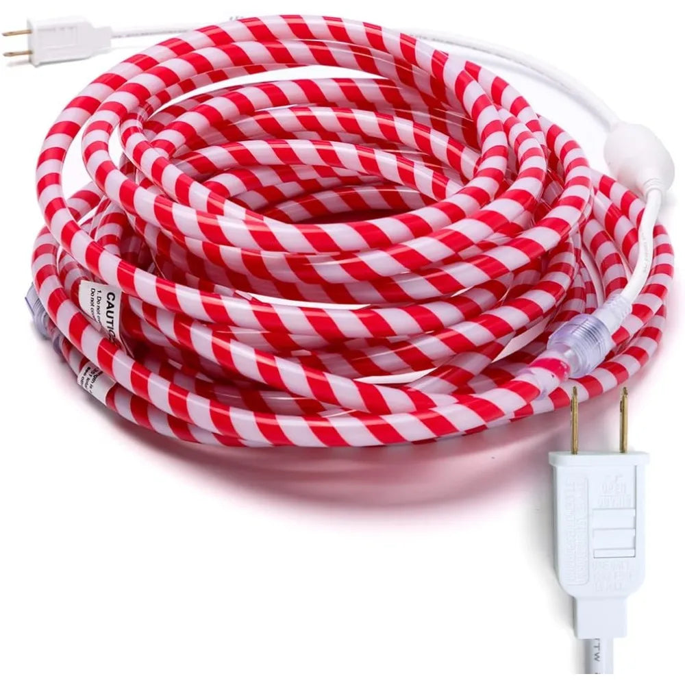 Ribbon 40ft LED Candy Cane Rope Lights