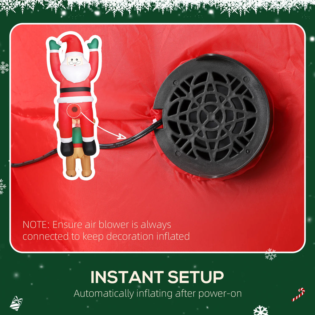 Chimney 7ft Hanging Inflatable Santa