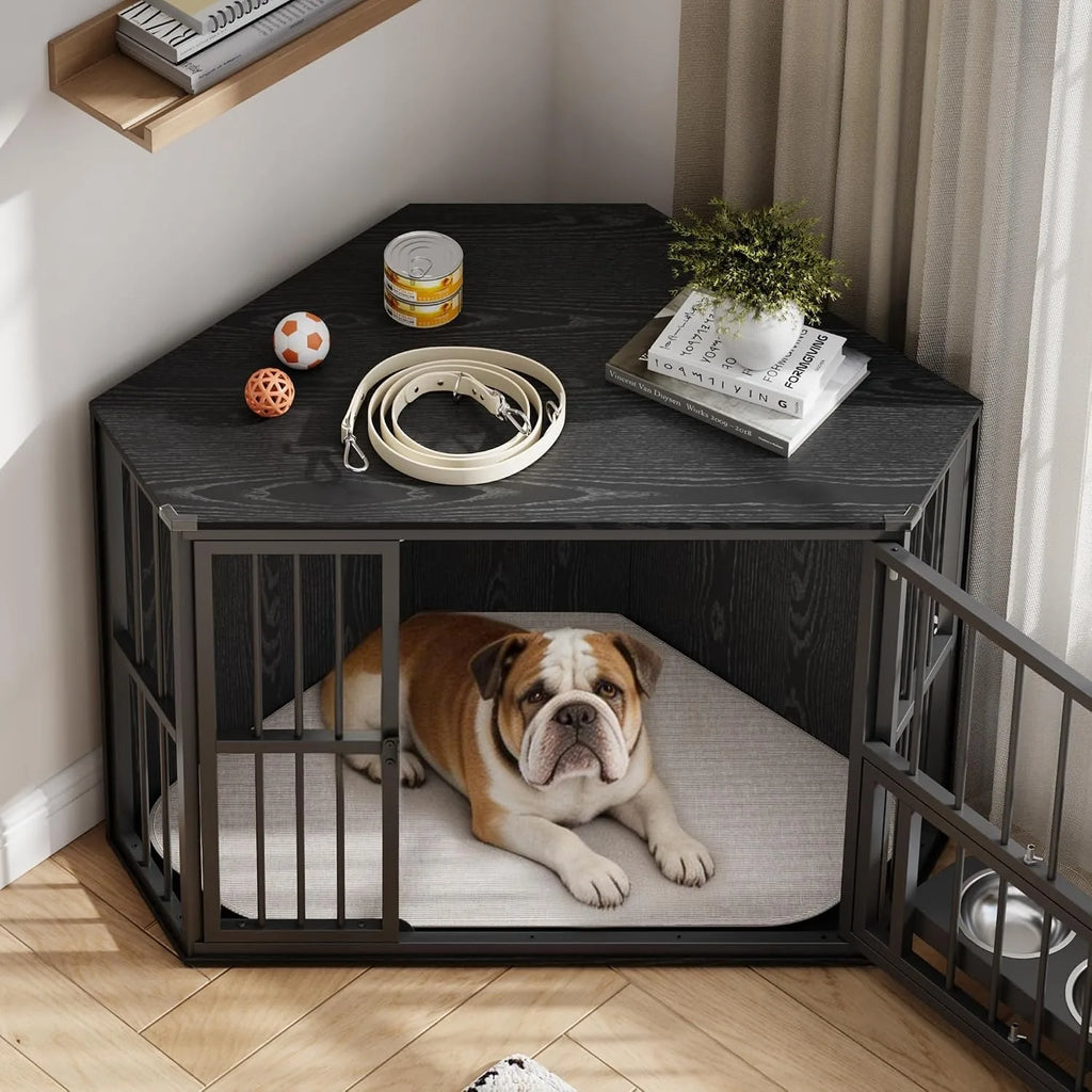 GOODNEST CORNER | Corner Dog Crate End Table