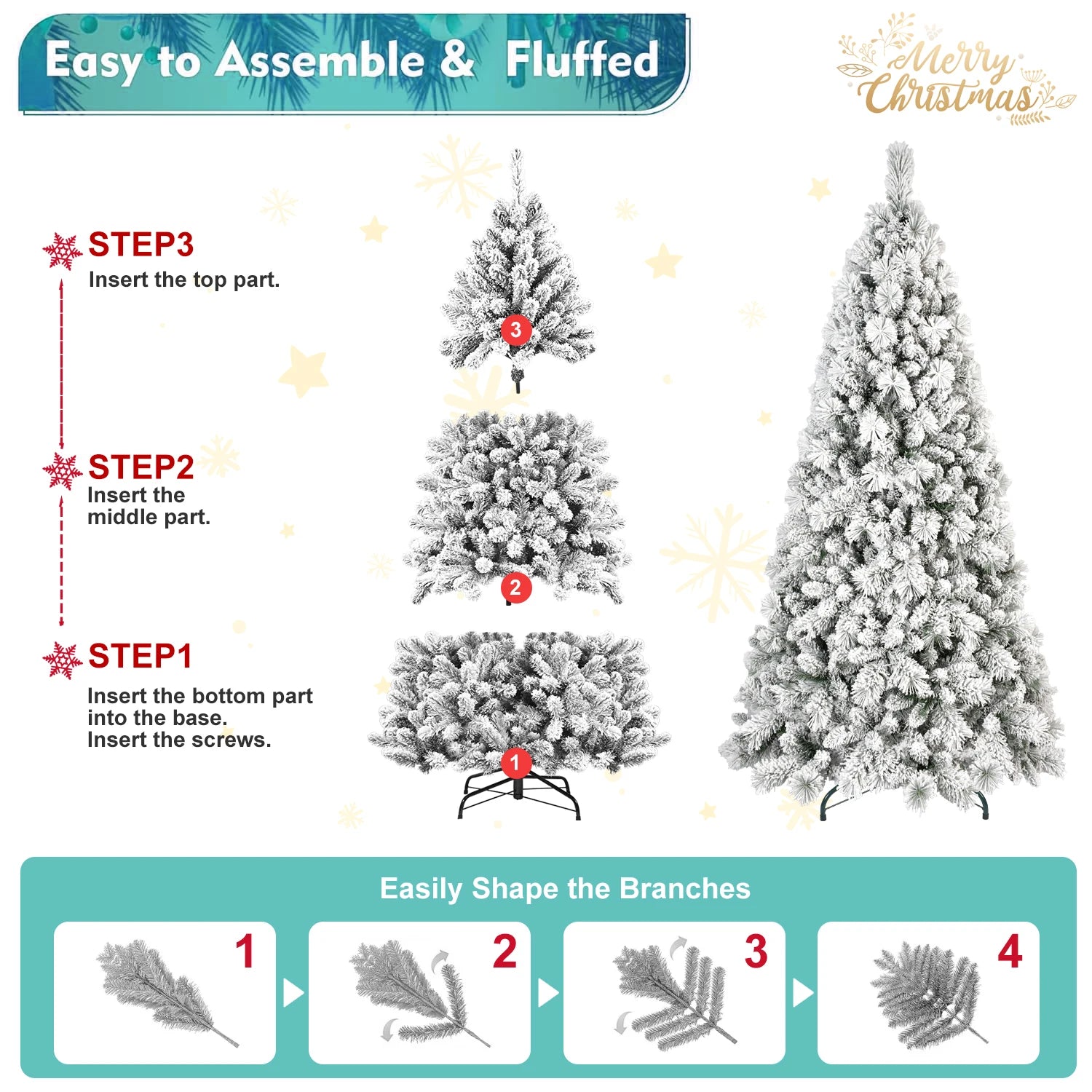 GOODNEST FROST | Flocked Christmas Tree