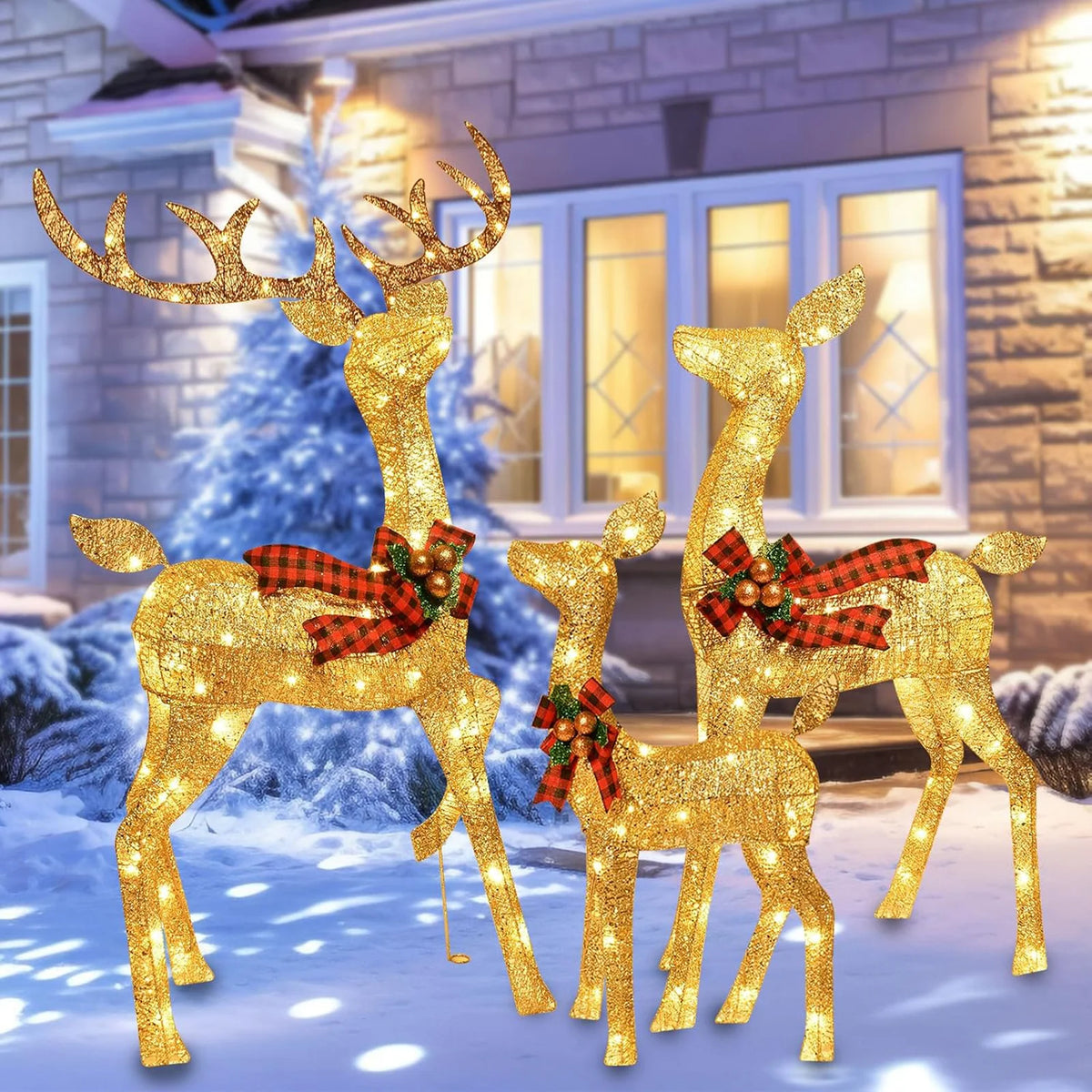 GOODNEST STAG | Lighted Reindeer Set of 3