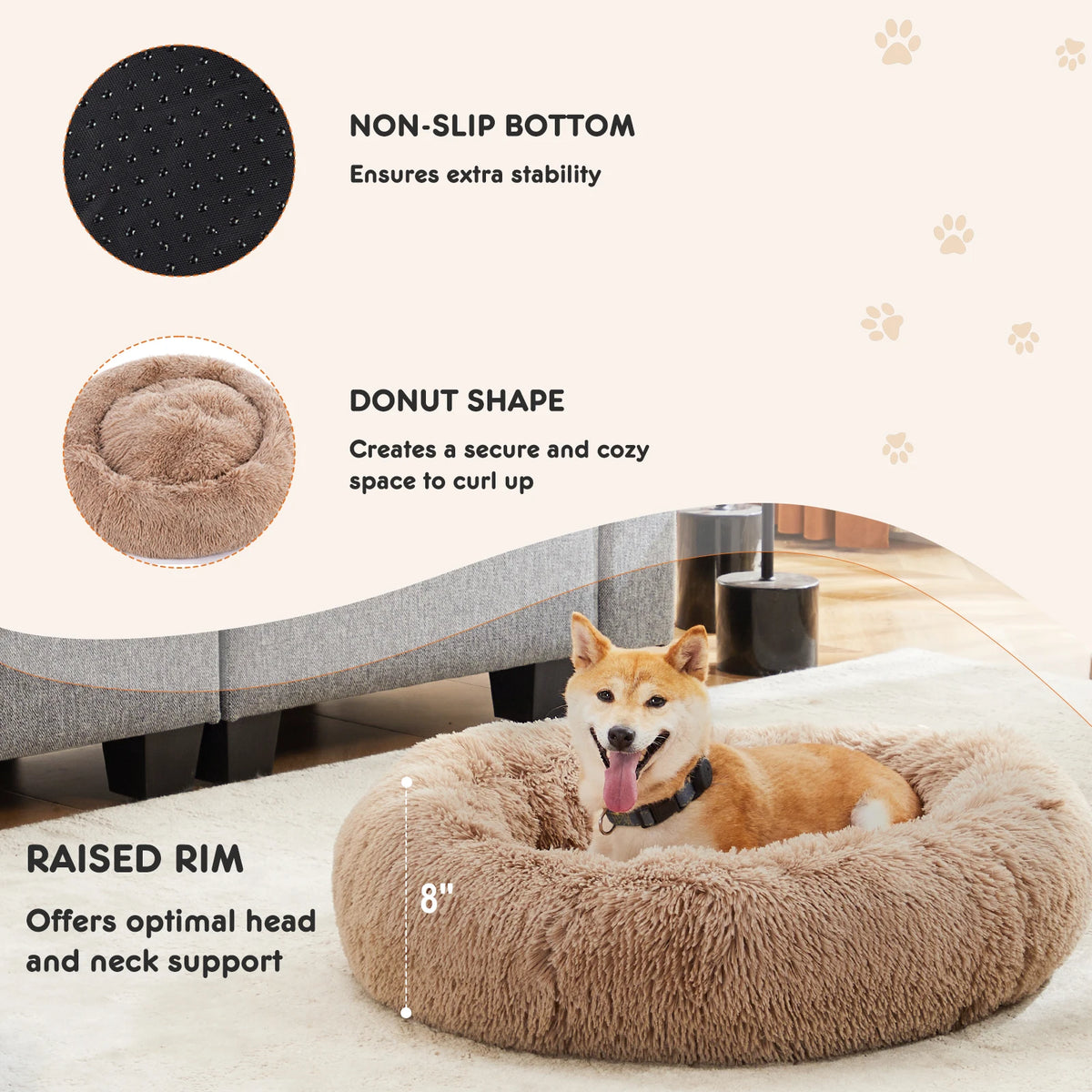 GOODNEST NEST | Calming Round Dog Bed