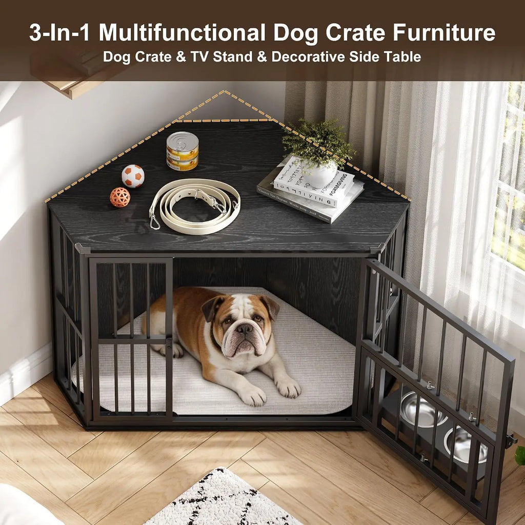 GOODNEST CORNER | Corner Dog Crate End Table