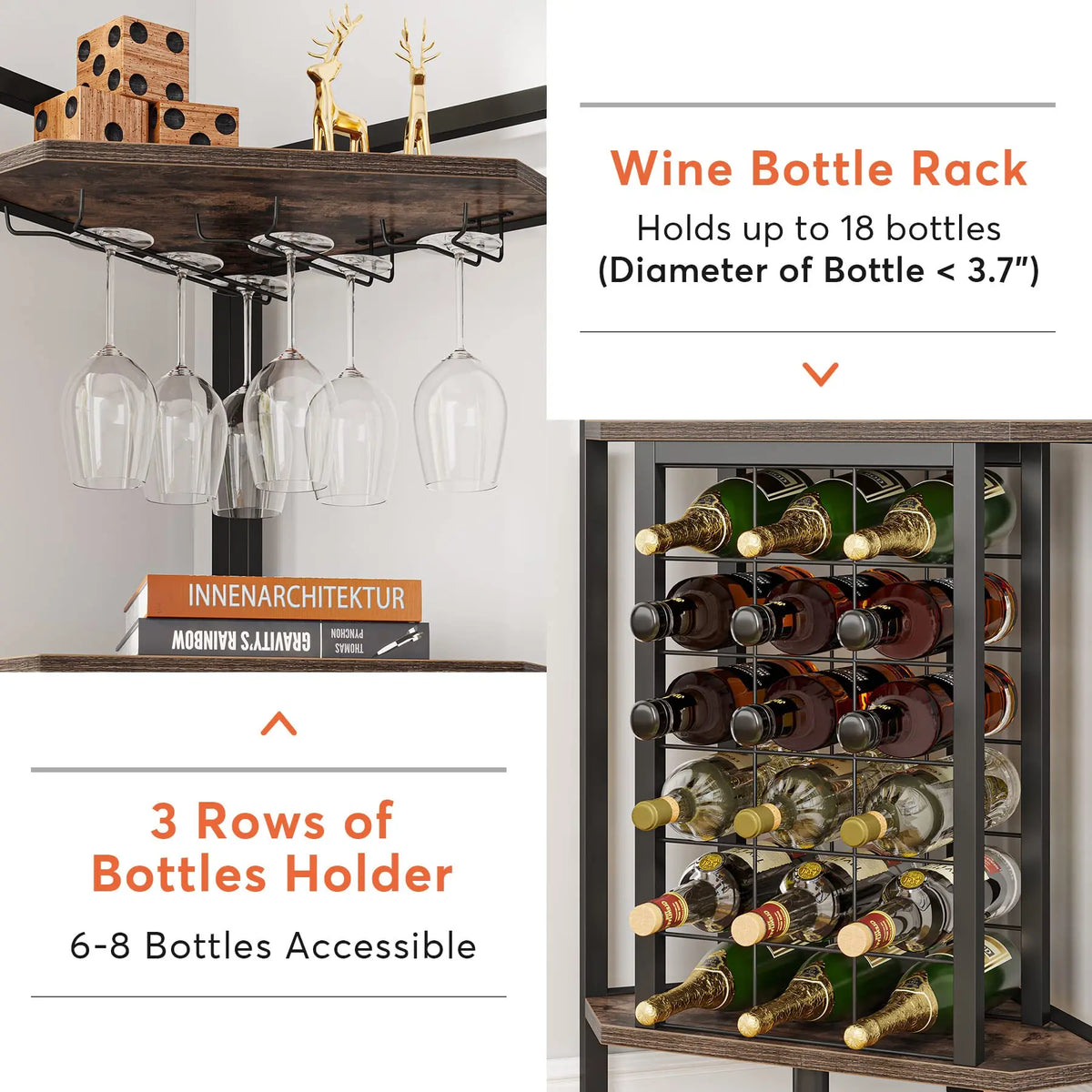 GOODNEST CORK | Corner Wine Rack Bar Shelf