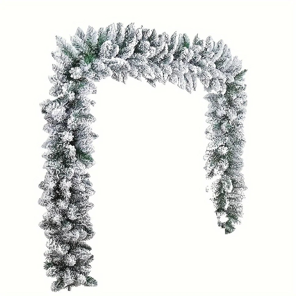 Flurry 9ft Snow-Flocked Garland