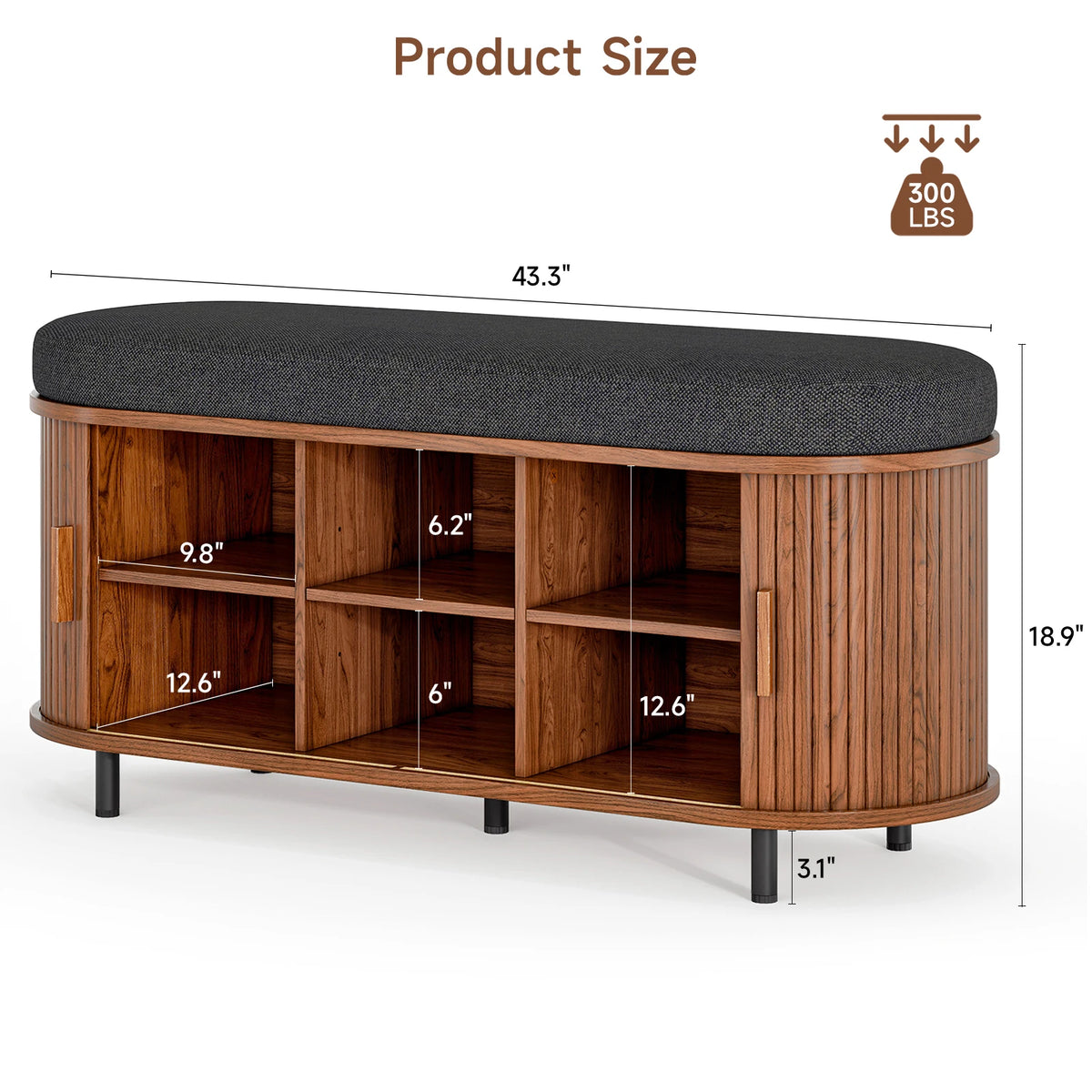 GOODNEST BENCH | Cushioned Shoe Storage Bench