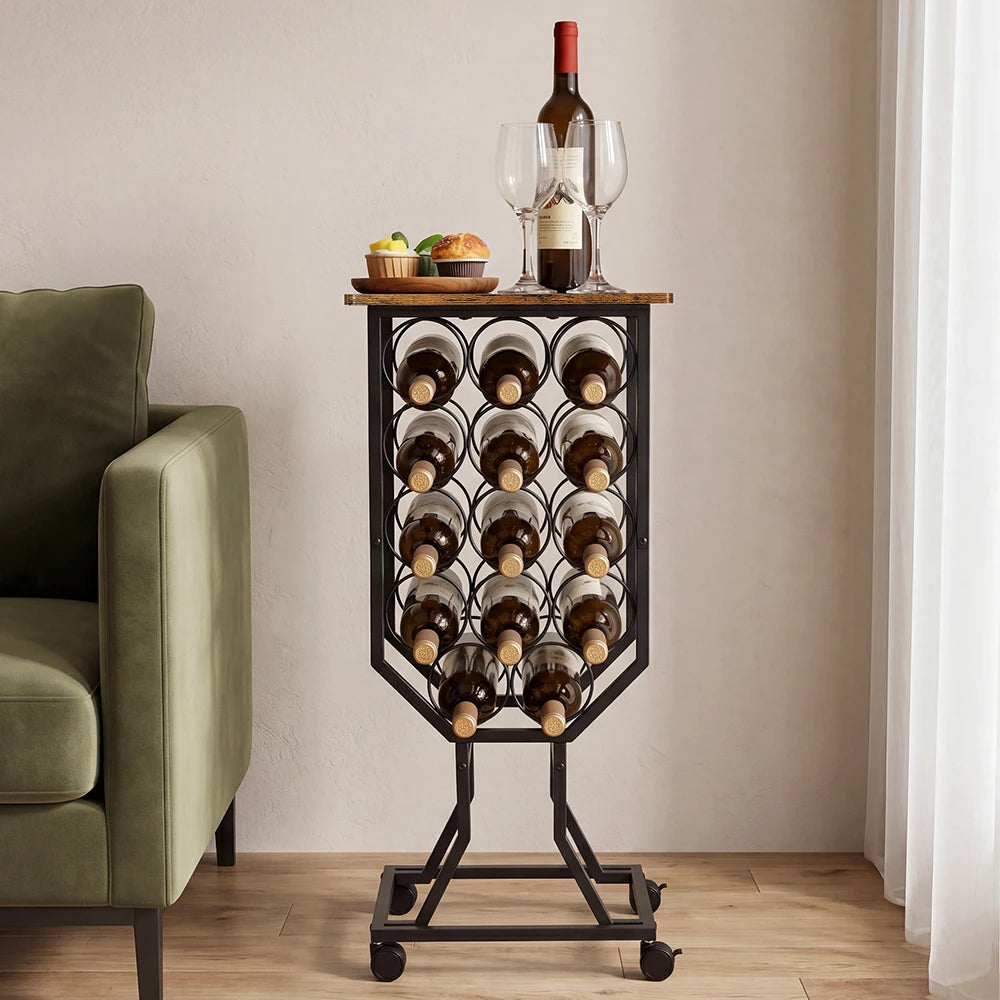 GOODNEST CARAFE | 12-Bottle Rolling Wine Rack