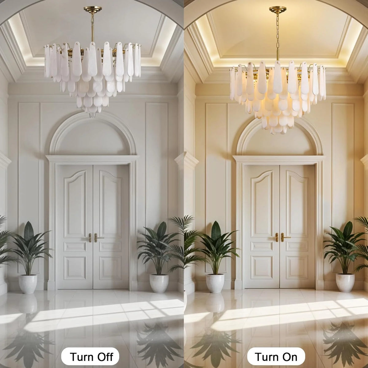 GOODNEST HALLOW | Alabaster Ring Chandelier