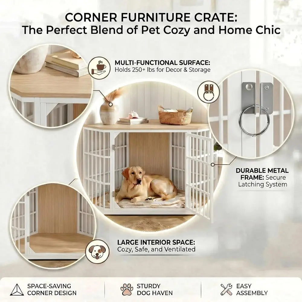 GOODNEST LODGE | 52" Dog Crate Console