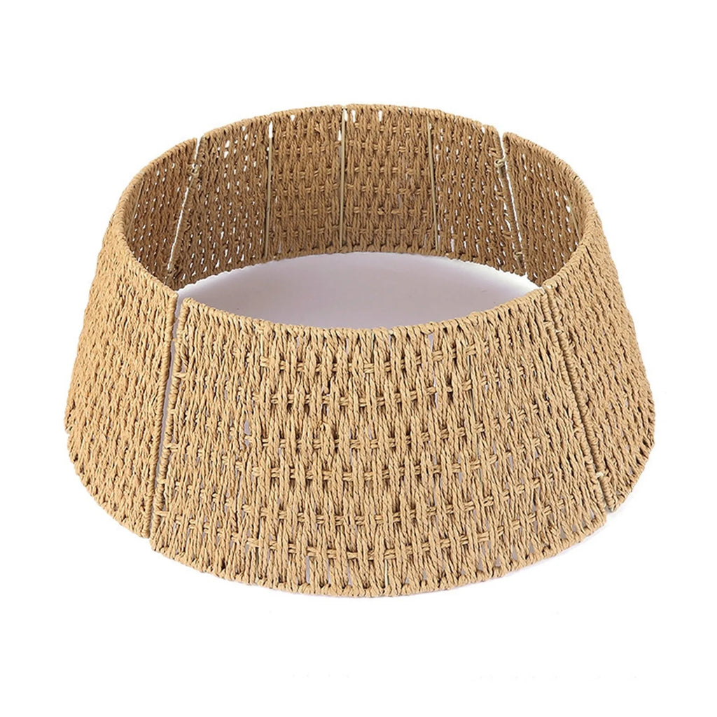Rattan Woven Christmas Tree Collar - GoodNest
