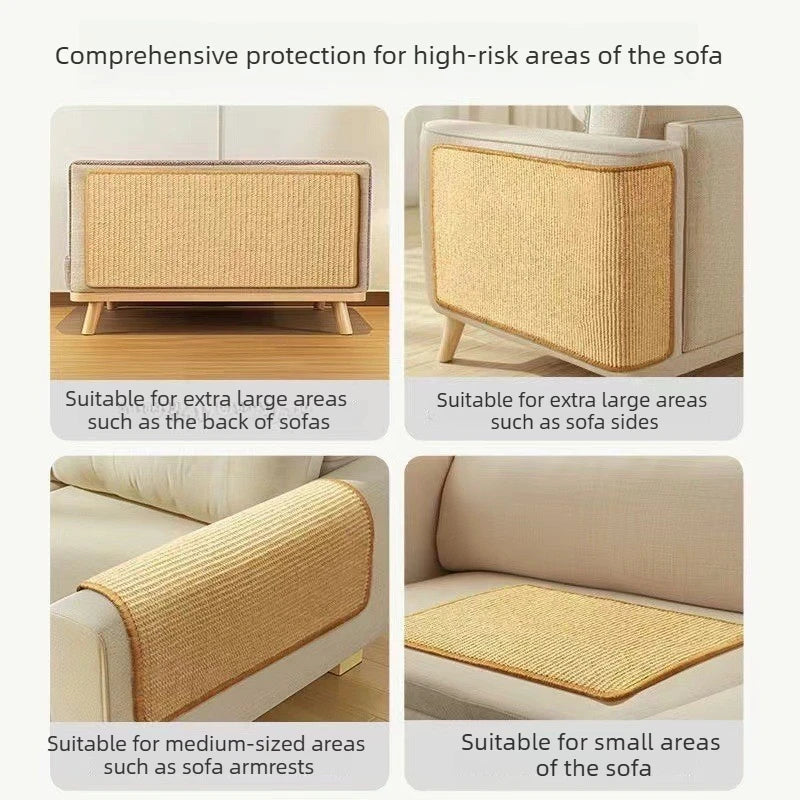 Cat Scratching Mat Wall Mount Cat Scratcher Pad Non‑Shed Wear‑Resistant Sofa Protector Pet Cat Claw Grinding Accessory