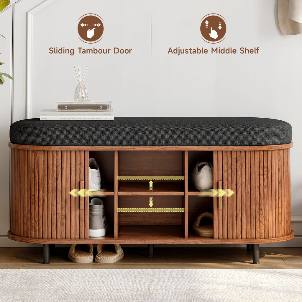 GOODNEST BENCH | Cushioned Shoe Storage Bench