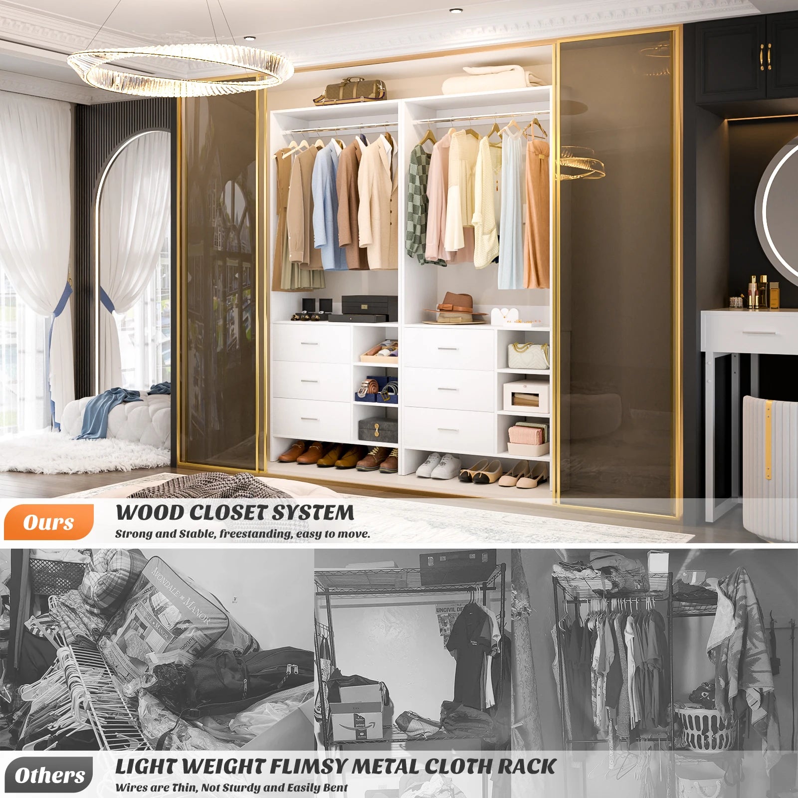 GOODNEST ALCOVE | Compact Closet System with Drawers