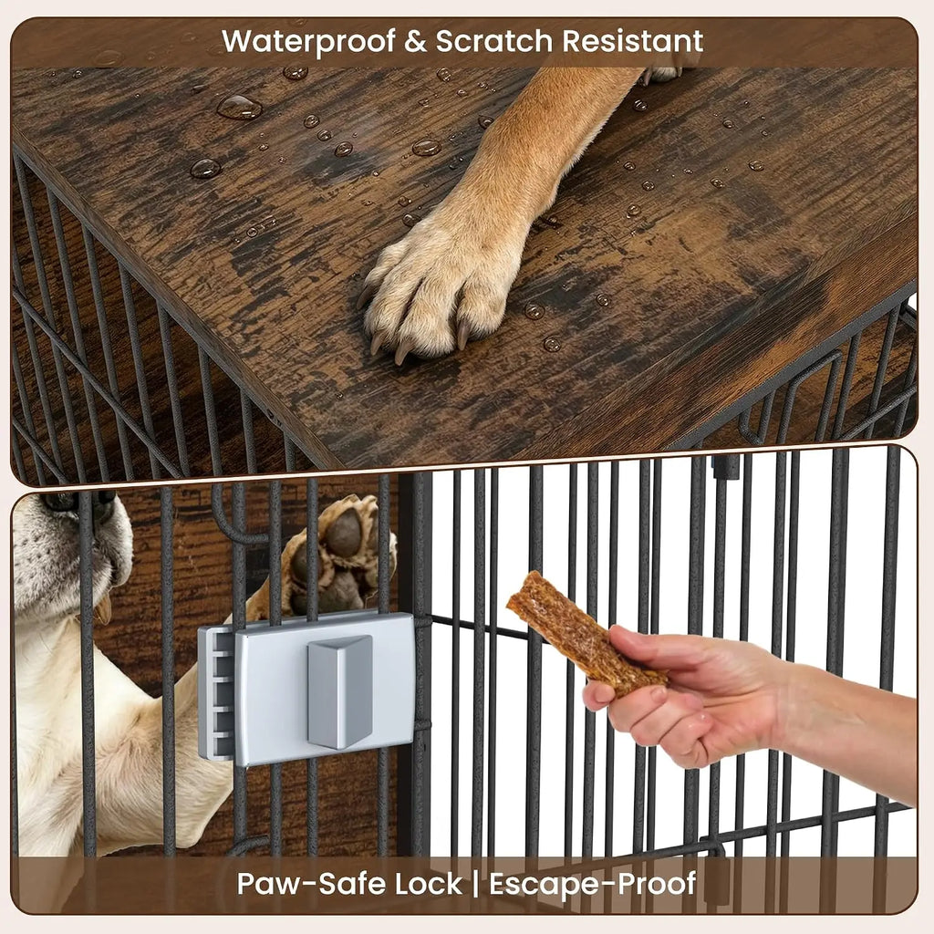 GOODNEST DEN | Wooden Dog Crate Side Table