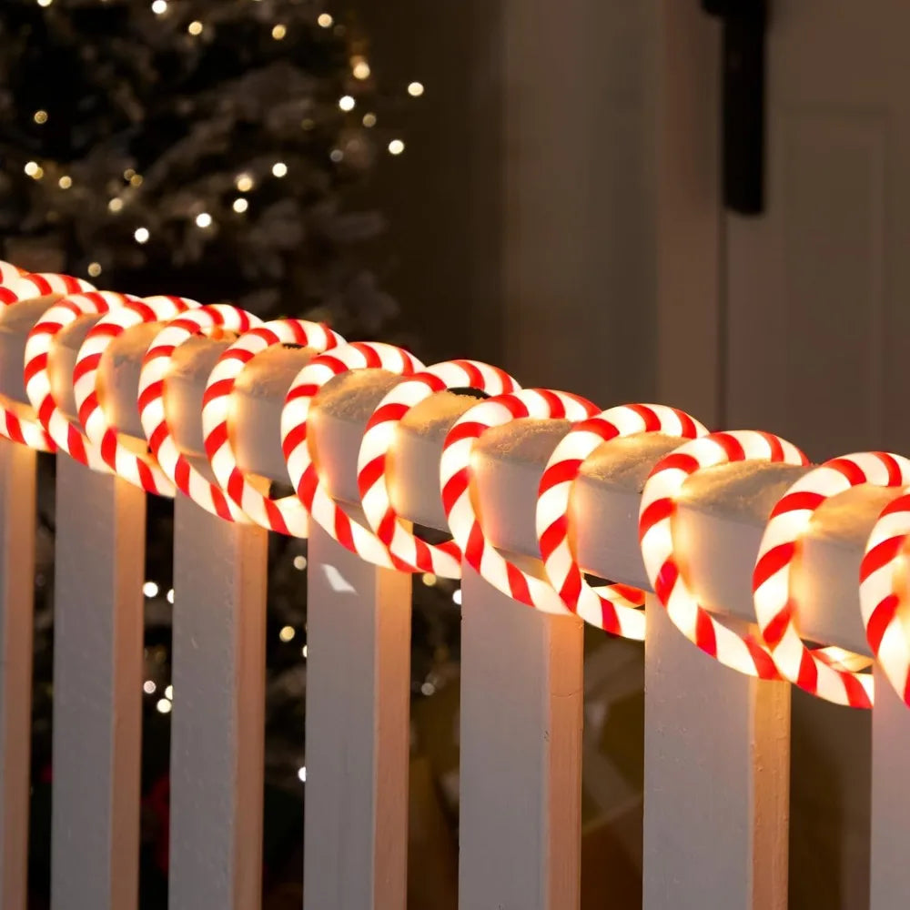 Ribbon 40ft LED Candy Cane Rope Lights - GoodNest