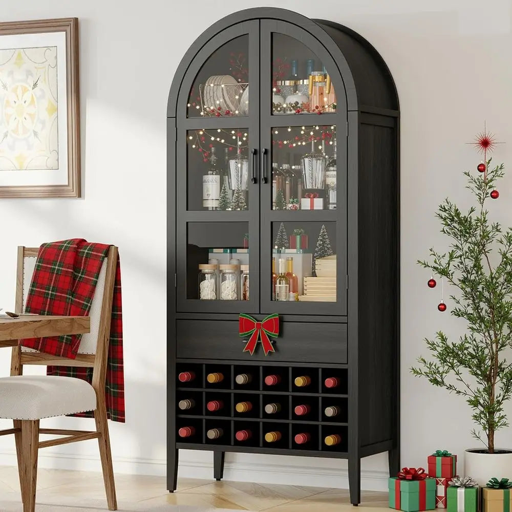 GOODNEST ARCH | 71" Arched Wine Bar Cabinet
