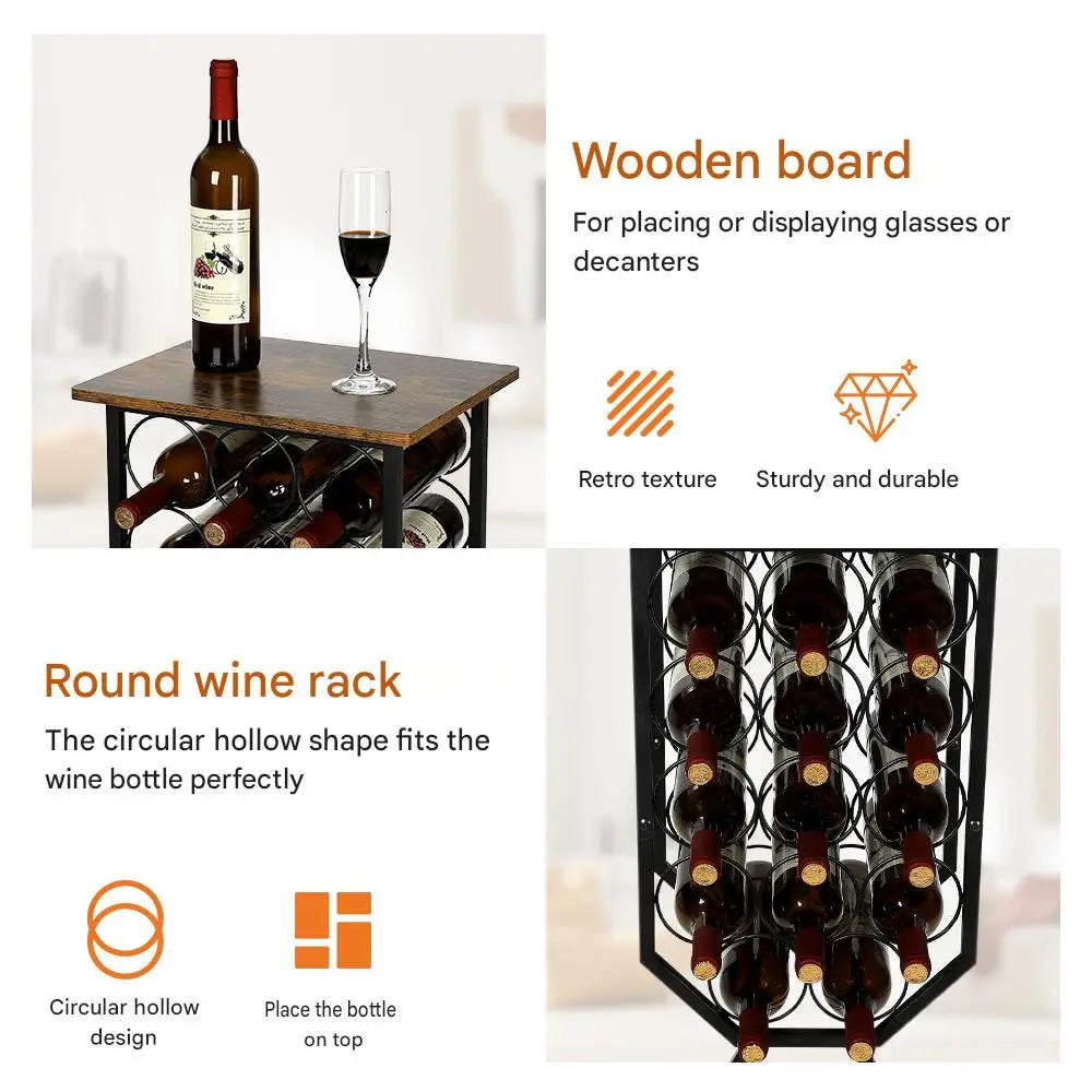 GOODNEST CARAFE | 12-Bottle Rolling Wine Rack