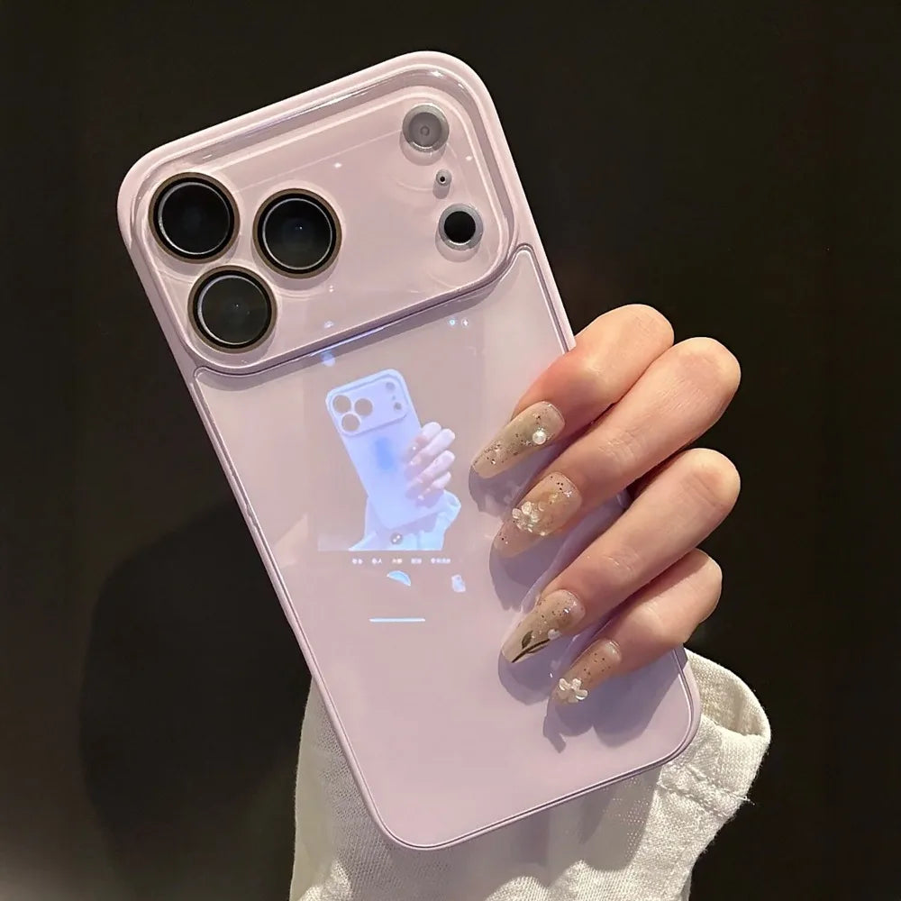 Tempered Glass Candy Color Hard Case for iPhone 15 16 17 Pro Max 14 13 12 11 Camera Protector Bumper Shockproof Slim Cover
