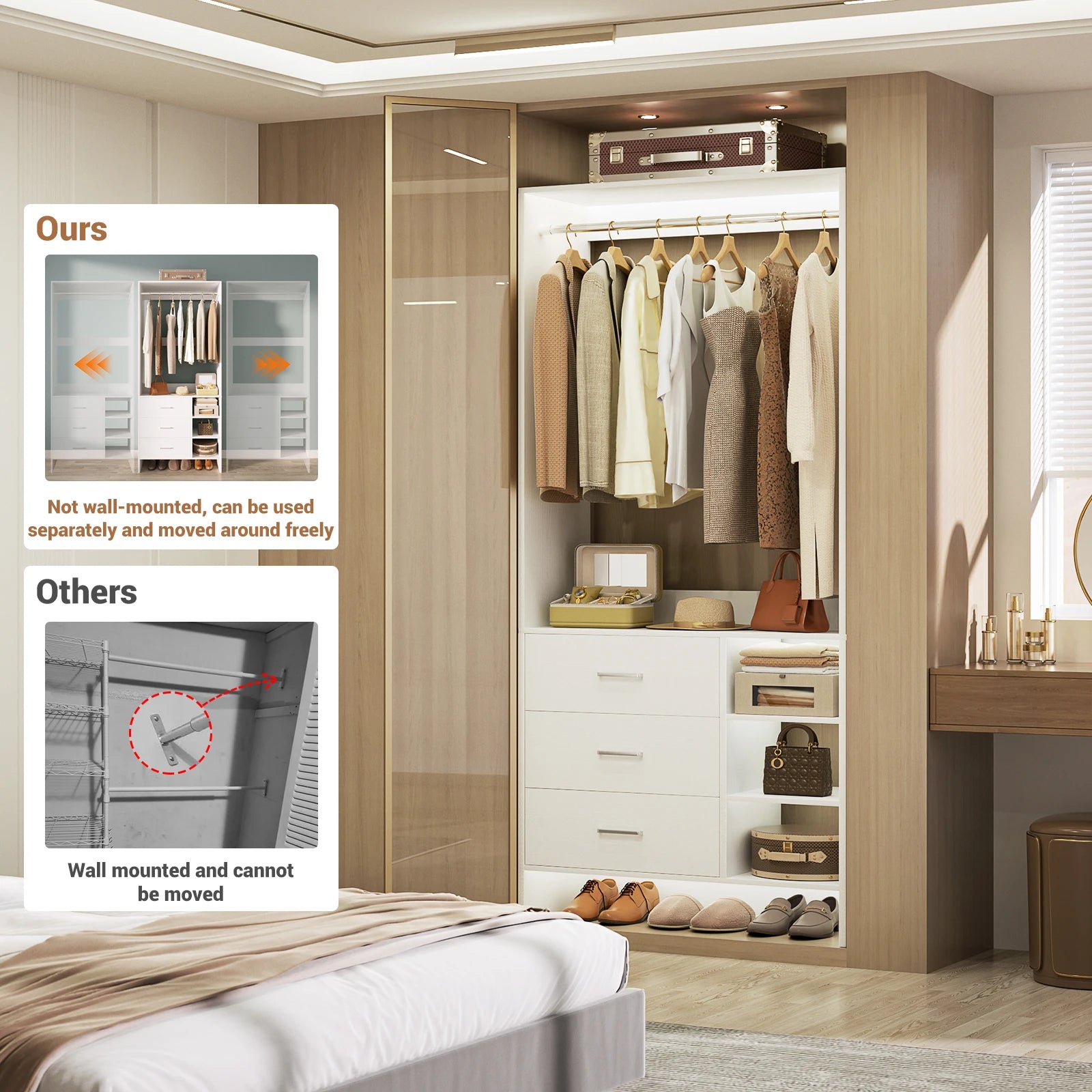 GOODNEST ALCOVE | Compact Closet System with Drawers