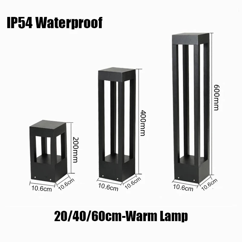 GOODNEST SLATE | Square LED Bollard Light