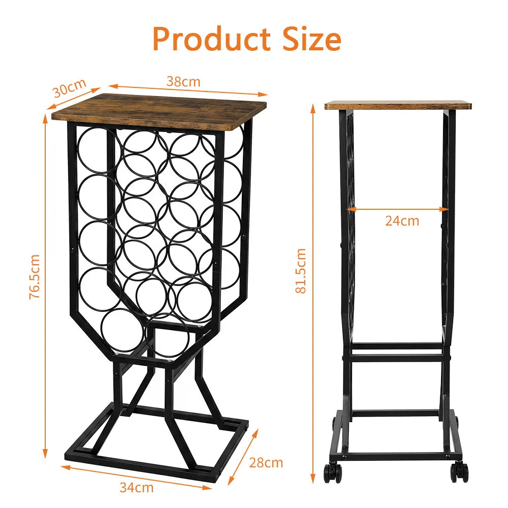 GOODNEST CARAFE | 12-Bottle Rolling Wine Rack