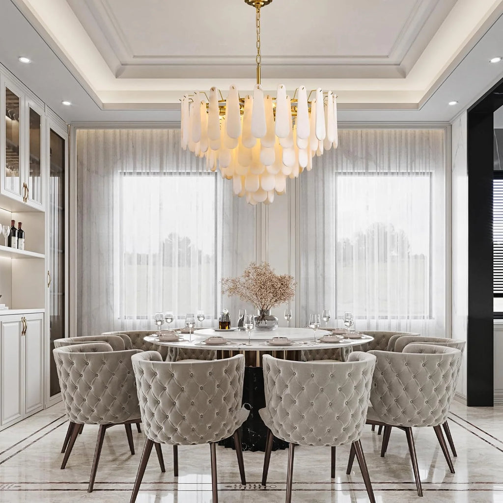 GOODNEST HALLOW | Alabaster Ring Chandelier