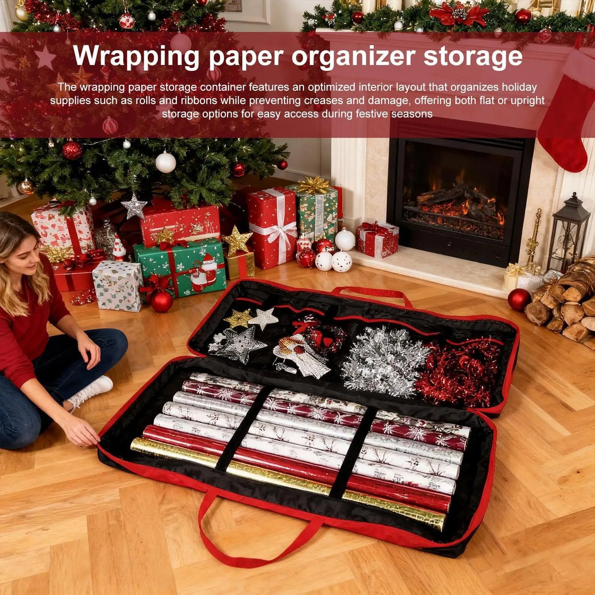 Roll Gift Wrap Storage Bag