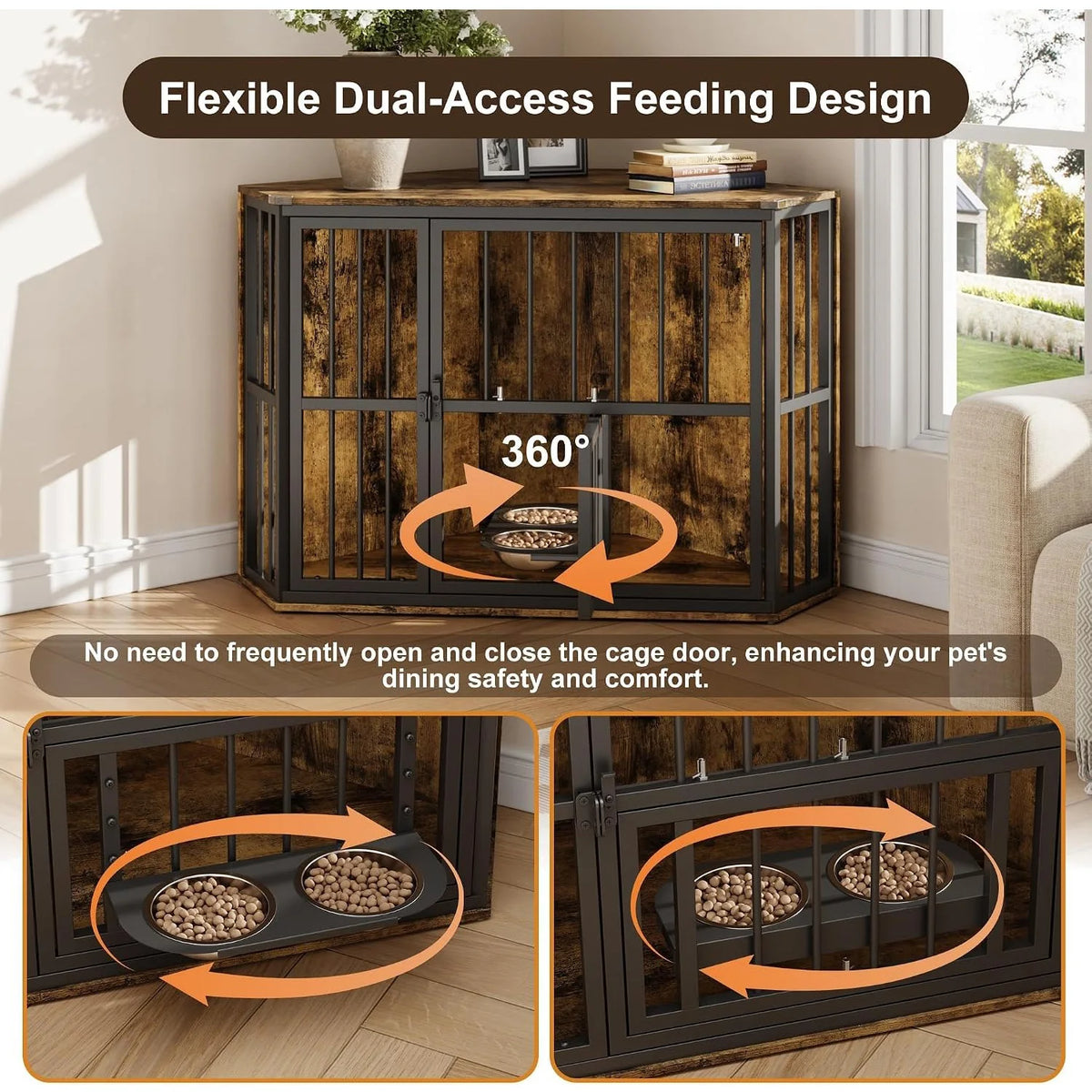 GOODNEST CORNER | Corner Dog Crate End Table