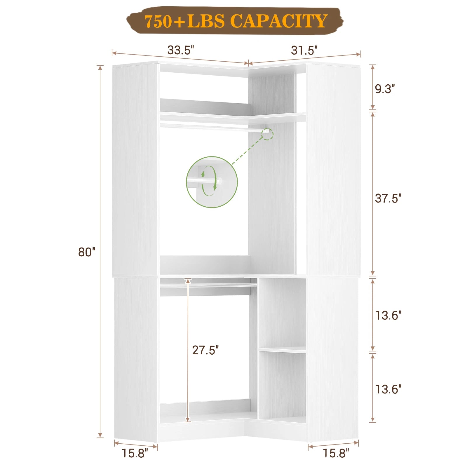 GOODNEST ANGLE | L-Shaped Corner Closet System