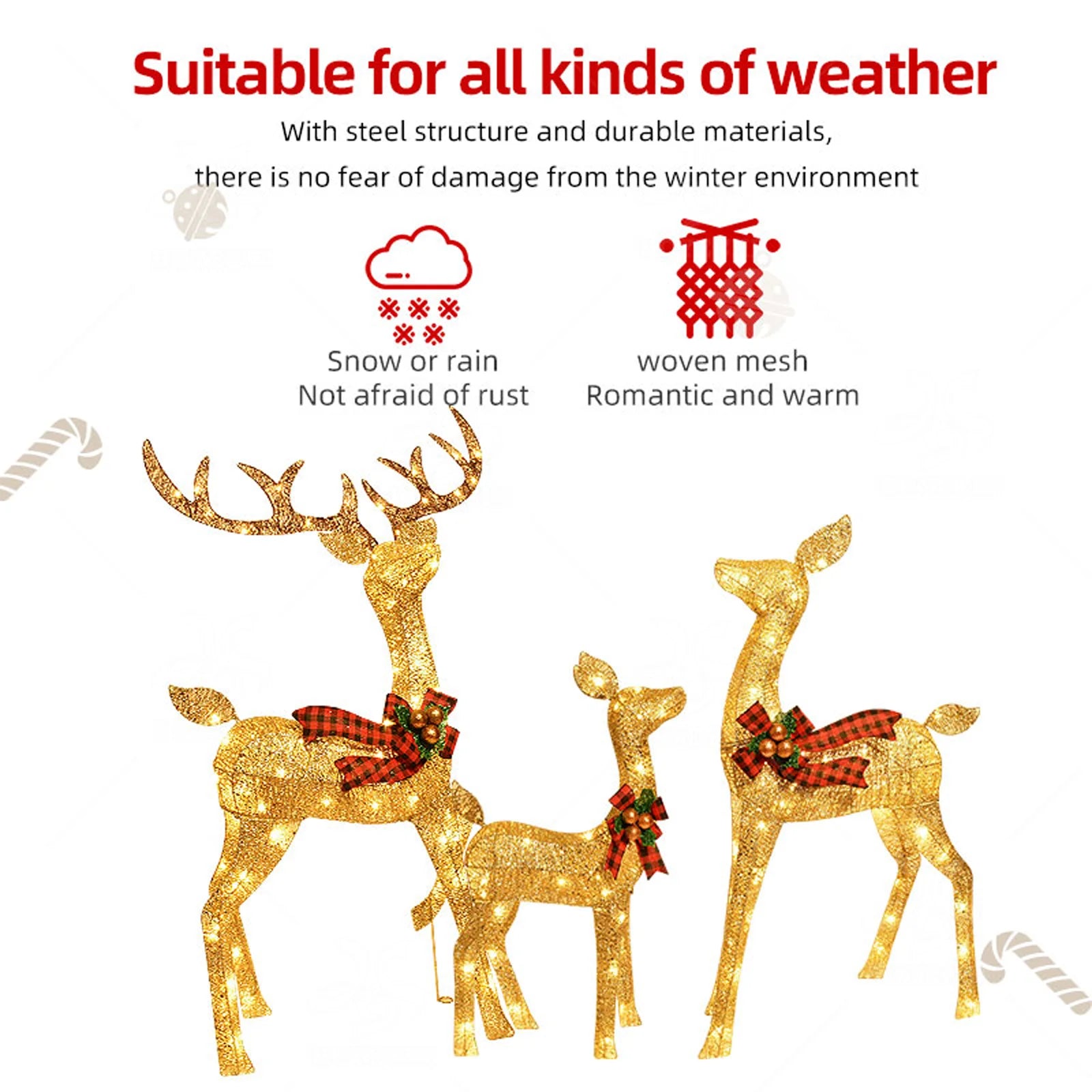 GOODNEST STAG | Lighted Reindeer Set of 3