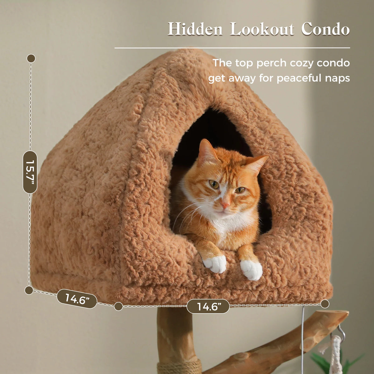 GOODNEST BOUGH | Solid Wood Cat Tree with Swing