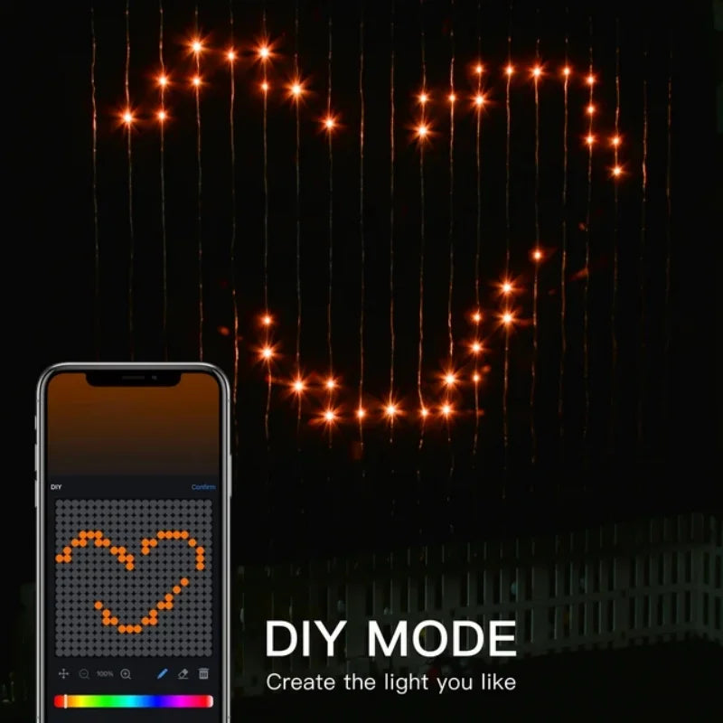 Cascade Smart LED Curtain Lights