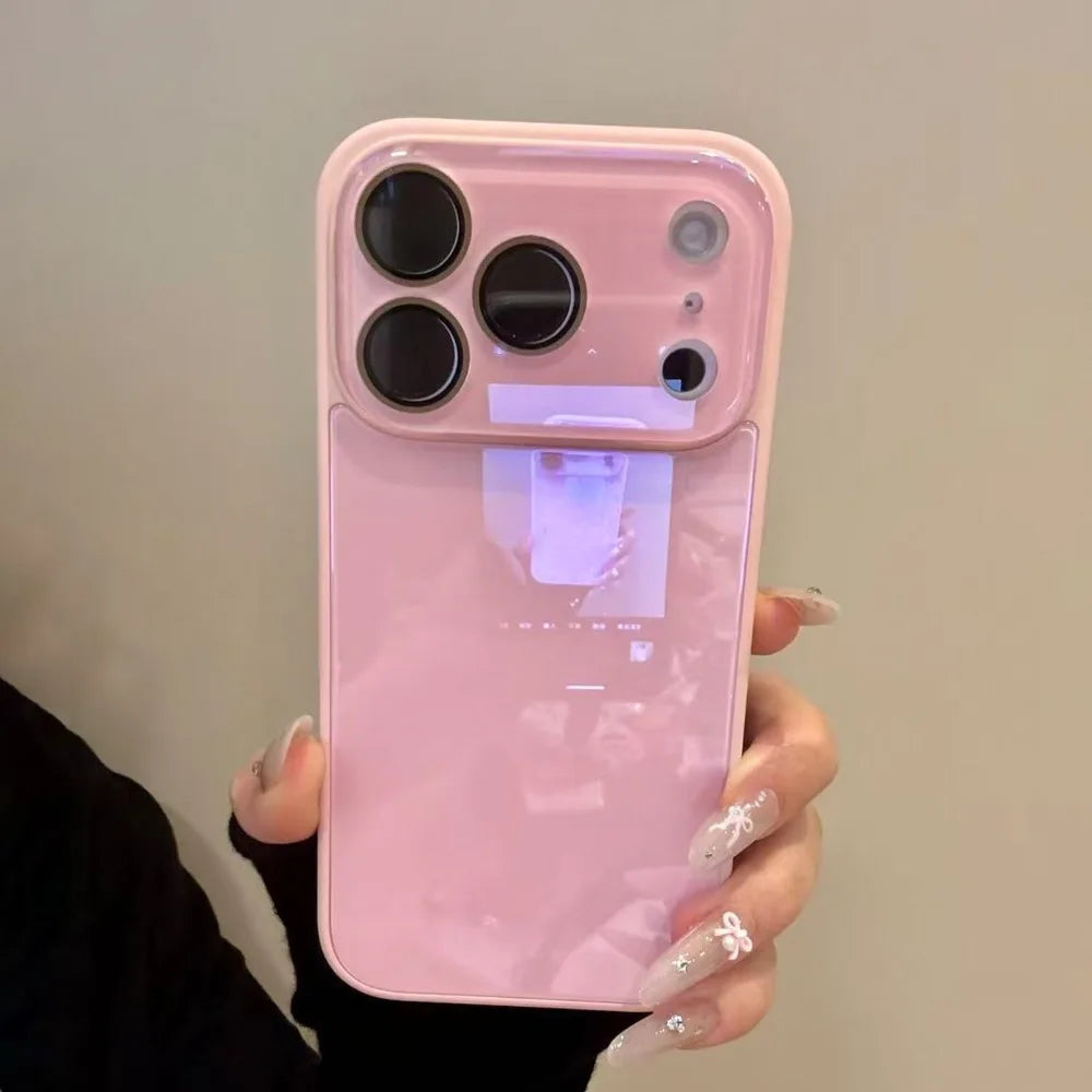 Tempered Glass Candy Color Hard Case for iPhone 15 16 17 Pro Max 14 13 12 11 Camera Protector Bumper Shockproof Slim Cover