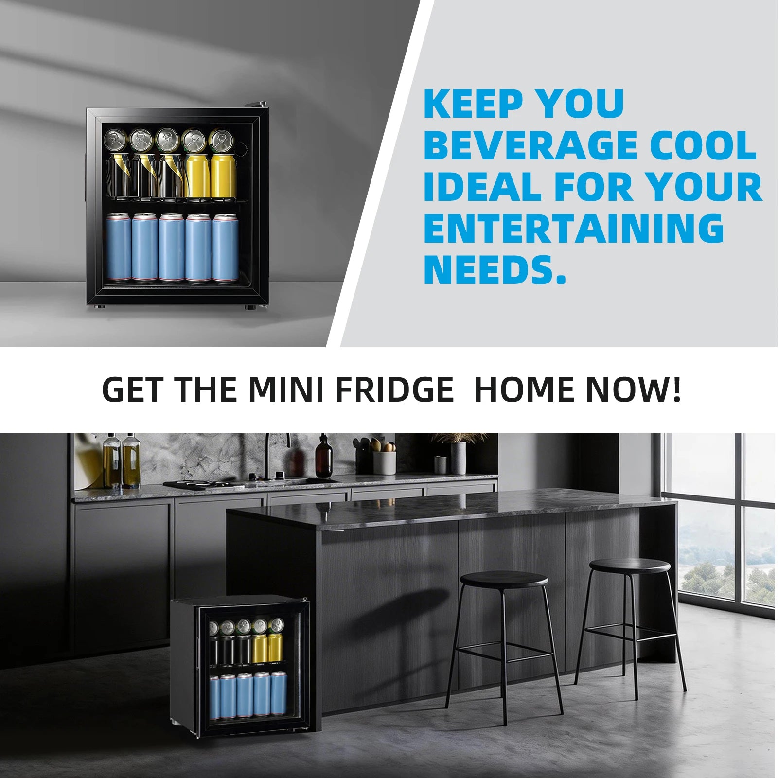 GOODNEST TAP | 85-Can Countertop Beverage Fridge