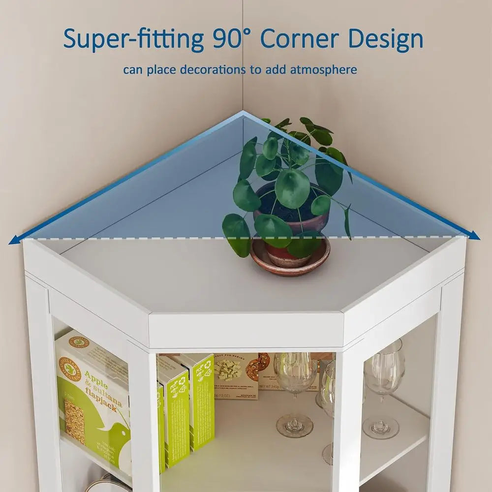 GOODNEST PANTRY | 70" Glass Door Display Cabinet